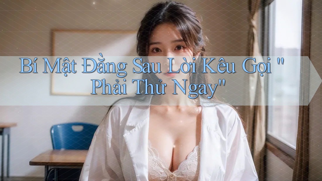 Bí Mật Đằng Sau Lời Kêu Gọi “Phải Thử Ngay” Bí Mật Đằng Sau Lời Kêu Gọi “Phải Thử Ngay”